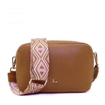 Poșetă crossbody Luca di Gioia cognac din piele 245POSP24099CO