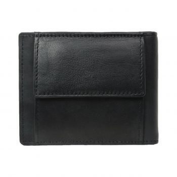 Port card unisex, Zephyr PT1376, piele naturala, Negru