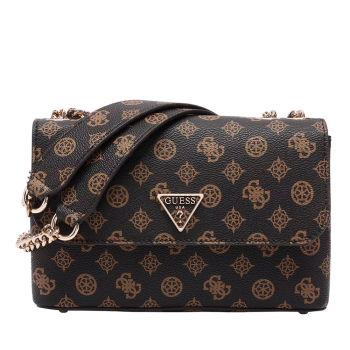 Poșetă satchel femei Guess Eco maro cu brand logo 919POSSHWEPG951020M