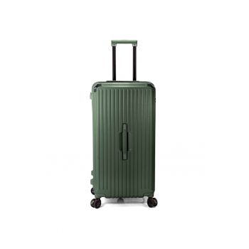 Troler mare BZ 5790 - ABS - 4 roti cu sistem de franare - cifru TSA - 78 cm - verde inchis