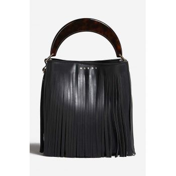 Marni poșetă de piele culoarea negru SCMPU09TL9.LV589.ZO280-black