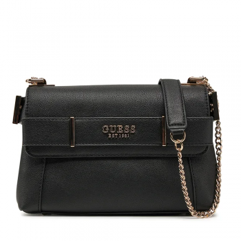 Poșetă satchel femei Guess Cresidia neagră cu brand logo 919POSSHWBG9633210N