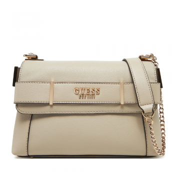 Poșetă satchel femei Guess Cresidia taupe cu brand logo 919POSSHWBG9633210TA