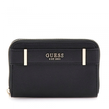 Portmoneu femei Guess negru cu logo frontal  919DPUSWBG9633140N