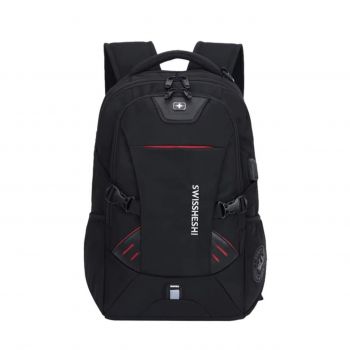 Rucsac unisex, Valther GT3746, port USB, marimea L, Negru Rucsac unisex, Valther GT3746, port USB, marimea L, Negru