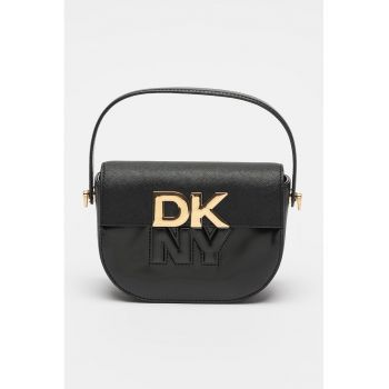 Geanta crossbody din piele cu aplicatie logo Geanta crossbody din piele cu aplicatie logo