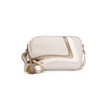 Geanta crossbody cu garnituri din material sintetic Geanta crossbody cu garnituri din material sintetic